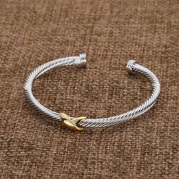 Bangle Luxury bracelet Twisted bracelets designer Jewellery for men gold silver Pearl diamond cuff bangle cross fashion jewelrys women part