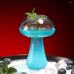 Wine Glasses Creative Mushroom Cocktail Glass Cup Set Of 2 Clear Shaped Drinks 280ML For Party