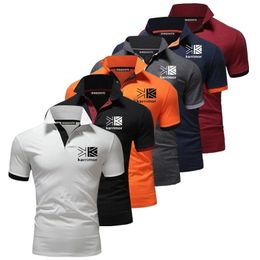 Men's Polos 2023 polo shirt Outdoor casual short sleeved sports mountaineering highquality printed top suit 230825