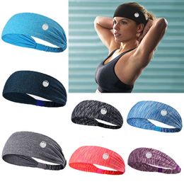 lu-01Yoga Women Headband Solid Colour Wide Turban Hair Band Ribbed Cotton Hairband Girls Elastic Sports Yoga Hair Bands Accessories