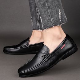 Dress Shoes High Quality Men ' s shoes Genuine Leather Casual Shoes Waterproof Plus Size Loafers Moccasins Comfy Driving Shoes Men 230825