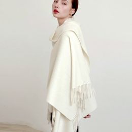 Scarve Scarf Winter Wool Shawl White Thickened Big size long 100 scarf for Lades Sell Fashion 230825