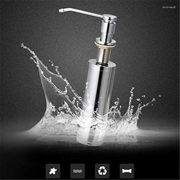 Liquid Soap Dispenser Sink Deck Mounted Counter For Kitchen Complete Brass Pump And Stainless Steel Bottle