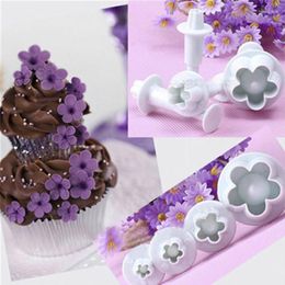 Baking Moulds Wedding Daisy Flower Cake Plunger Fondant Cookie Cutter Mold Plum Decorating Biscuit Stamps For Kitchen Accessories