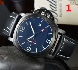 GMT Two Place Time, High Quality, Black Gold Case, Calf Leather, Rubber Strap, Quartz Movement, Waterproof Ultra Bright, Fashion Trend Men's AAA Watch