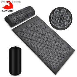 KoKossi Acupressure Mat Fitness Mat Massage Yoga Mat Acupressur Relieve Stress Back Body Pain Spike For Home Pad Acupuncture Q230826