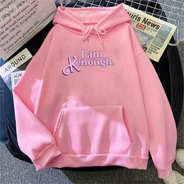 Men's Hoodies I Am K Enough Print Hoodied Teenagers Girls Y2k Streetwears Funny Women Clothing Fashion Vintage Sweatshirt Harajuku Hoodie