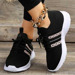 Dress Shoes Women's Knitted Breathable Sneakers Lightweight Non Slip Sports Tennis Shoes for Women 2023 Autumn Casual Flats Zapatillas Mujer T230826