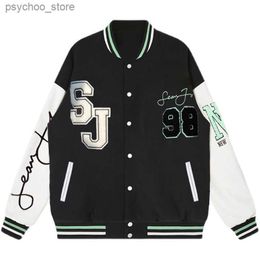 Women's jacket 2022 spring new hip hop all match casual jacket loose lovers baseball uniform jacket tide brand Harajuku style Q230826