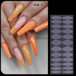 False Nails 24pcssheet French Forma Dual Sticker Silicone French Line for Dual Forms False Tips Poly Nail Gel System Extension Nails Mould x0826