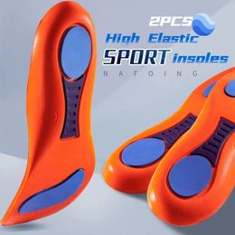 Shoe Parts Accessories 4D Sports Insoles Soft Mens Deodorant Insole Flat Arch Support Full Pad Elastic Massage For Running Soles Hightechnology 230826