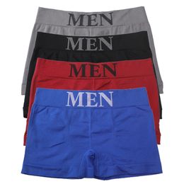 Underpants 3PcsLot Mens Panties Underwear Boxers Breathable Man Boxer Solid Comfortable Male Brand Shorts Black Blue 230826