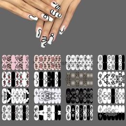 False Nails Snake Element 16 TipsSheet Nail Polish Nail Wraps DIY Nail Accesoires Nails Sticker Designer Nail Strips x0826