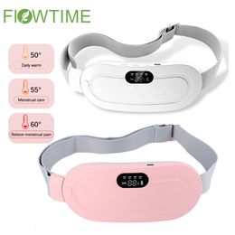 Other Massage Items Wireless Warm Belt With LCD Display Heating Pad Relieve Lady Menstrual Pain Compress Massager Electric Waist Device 230825