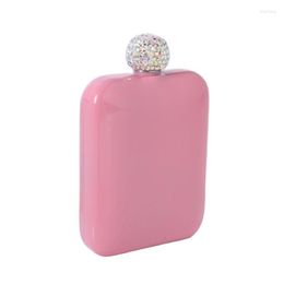 Hip Flasks Portable Small Wine Bottle 304 Stainless Steel Full Of Diamond Mini Colour Women's