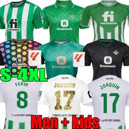 XXXL 4XL 23 24 Real Betis Soccer Jerseys Special Edition Kids JOAQUIN B Iglesias Home Away Camiseta De Futbol Juanmi CANALES Fekir Football
