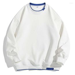 Men's Hoodies 2023 Men Harajuku Sweatshirts Korean HipHop Solid Color Basic O Neck Oversized Pullovers Spring Fashion Casual M-3Xl