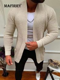 Men s Jackets Men Striped Casual Knitting Cardigan Spring Autumn V Neck Solid Long Sleeve Male Jacket Daily Style Pocket Streetwear Tracksuits 230826