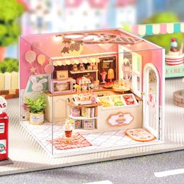 Doll House Accessories Handmade DIY Children and Girls Doll House Small House Scene Model Adult Creative Puzzle Craft Toys 12Birthday Gifts 230826