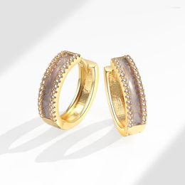 Hoop Earrings NBNB Fashion Shell Luxury For Women Girl Party Piercing Jewelry Trendy Gold Color Round Shape Gift