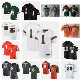 Miami Hurricanes Football jersey 33 Marcellius Pulliam 78 McCoy 7 Xavier Restrepo 55 Jacob Lichtenstein 3 Akheem Mesidor 84 Cam McCormick 43 Rocky Shelton II 59 Gore