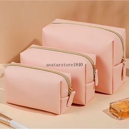 Large Capacity PU Leather Makeup Organizer Waterproof Soft Toiletry Cosmetic Pouch Travel Portable Washing Storage Bag Purse