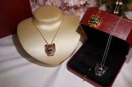 Necklace Top Quality Pendant Classic Brand Designer Hollow Leopard Head Charm Long Chain Necklace For Women Jewelry With Box Party Gift