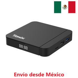 MEXICO have stock Tanix W2 TV Box Android 11.0 Amlogic S905W2 quad core 2G 16G AV1 BT 5G dual Wifi 4K HDR Media Player Set Top Box