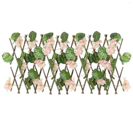 Curtain Garden Fence Decor Decoration Imitated Flower Lattice Panels Trellis Artificial Flowers