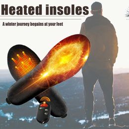 Shoe Parts Accessories USB Heated Insole with Remote Control Electric Heating Insole Unisex Foot Warmer Winter Camping Equipment Fishing 230825