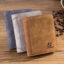 Wallets Luxury Business Mens Wallet Men's Leather Bifold Slim Hipster Cowhide /ID Holders And Inserts Coin Purses