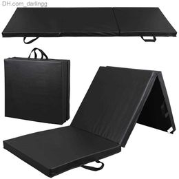 3-Fold Folding Mat With Carrying Handles Gymnastics Home Gym Protective Flooring For Yoga Sports Exercise Q230826