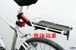 Cycling MTB Aluminium Alloy Bicycle Carrier Rear Luggage Rack Shelf Bracket for Disc BrakeVbrake Bike Black ZZ