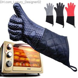 Silicone Microwave Gloves BBQ Gloves Baking Hot Pot Tray Dish Bowl Holder Oven Mitts Heat Resistant Kitchen Baking Cooking Tool Q230826