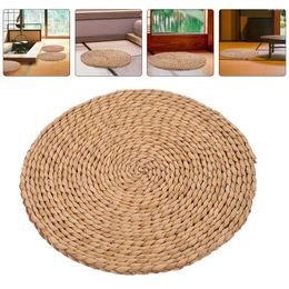 Pillow Grass Meditation Seating Front Door Mat Yoga Pad Decorative Indoor Floor Picnic Food Round Woven Doormat Pads