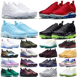 tn plus running shoes men women tns Triple Black White Bred Black Gold Cool Grey Knicks Ice Blue Hyper Violet Grape Mens Trainers Outdoor Sneakers