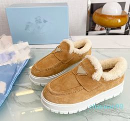 Shoe Women Monolith Buckle Fur Furry Fleece Snow Boots Shearling Short Boot Shoes