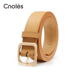 Waist Chain Belts Cnoles Ladies Leather Brand Belt Designers High Quality Fashion Pin Buckle Girl Jeans Dress For Women 230825