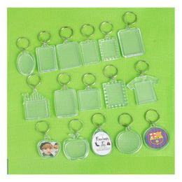 Party Favour Diy Acrylic Blank P O Key Chains T-Shirt Shape Insert Rings 15 Styles Drop Delivery Home Garden Festive Supplies Event Ottbn