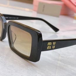 MI U SMU52Y Europe and the United States square retro light blue sunglasses ins style fashion simple summer travel concave shape sunglasses