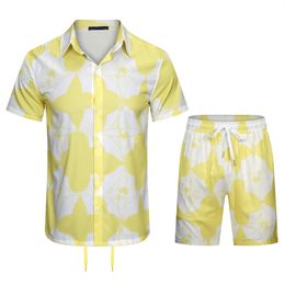summer fashion Mens Tracksuits Hawaii beach pants set designer shirts printing leisure shirt man slim fit the board of directors short sleeve short beachs M-3XL YY12