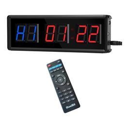 Wall Clocks Digital Countdown Clock Stopwatch With Remote LED Interval Timer For Home Gym Fitness Crossfit Equipment 230826