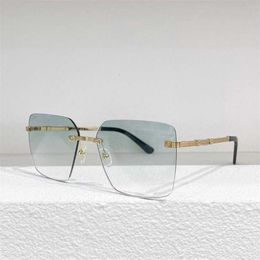 Occhiali moda Carti Testa di leopardo Designer top UV400 occhiali da sole tipi di occhiali da sole colorati senza montatura personalizzati Chaoins net red women ct0386