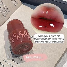 Lip Gloss Bear Seal Mirror Lipsticks Waterproof Lasting Moisturising No Fading Jelly Glaze Makeup For Women Korean Cosm J3Q0
