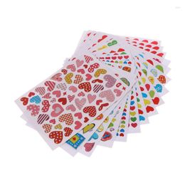 Wall Stickers 2023 10 Sheets Heart Love Decorative Sticker Envelopes Cards Craft Scrapbooking Party Favours Prize Class Rewards