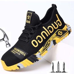 Boots Breathable Lightweight Work Shoes Comfortable Soft Safety Shoes European Standard Safety Shoes Sport Safety Steel-Toed Shoes 230825