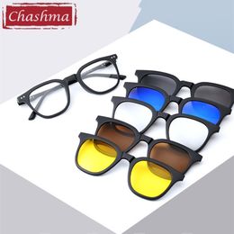 Fashion Sunglasses Frames Chashma Sunglasses Men Polarised Driving Magnet 5 Clips Lenses TR90 Women Optical Frame Prescription Crystal Quality Eyewear 230825