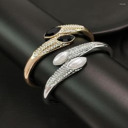 Bangle Luxury Rhinestones Cuff Bracelets Charm Bangles For Women Elegant Wedding Party Jewelry Wristband Fashion Bride Accessories