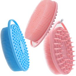 Exfoliating Silicone Body Scrubber Body Brush Easy to Clean, Lathers Well, Long Lasting, and More Hygienic Than Traditional Loofah