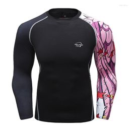 Men's T Shirts Rashguard Compression Shirt Boxing Running Yoga Fitness MMA Men BJJ Tights Muay Thai GMY Sports Brand Clothing